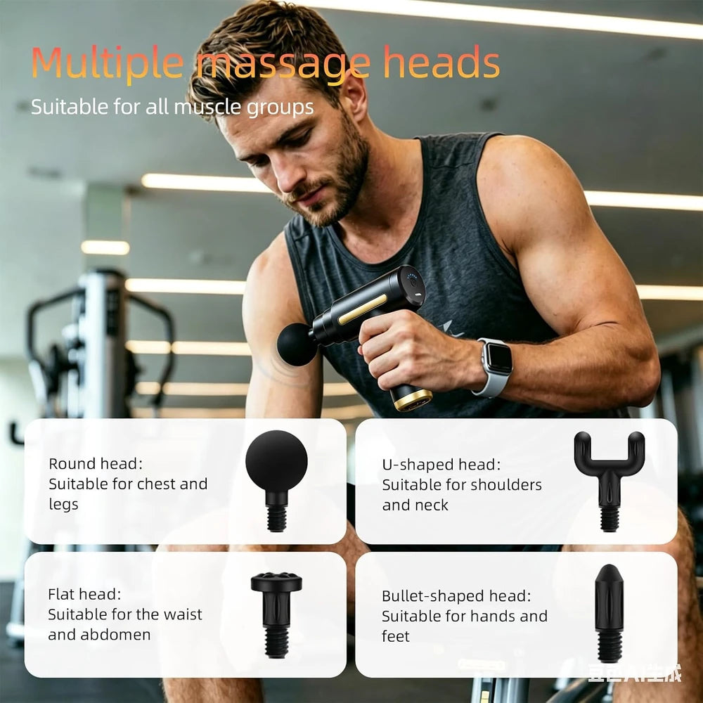 Pistola de Masaje Muscular Portátil